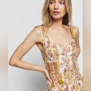 New w/out Tags Reformation Kaleb Linen Top / Sz 4